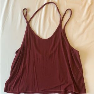 Brandy Melville maroon tank top